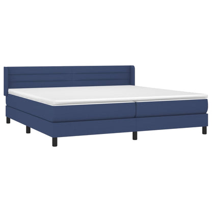 Giroletto a Molle con Materasso Blu 200x200 cm in Tessuto | homemem39