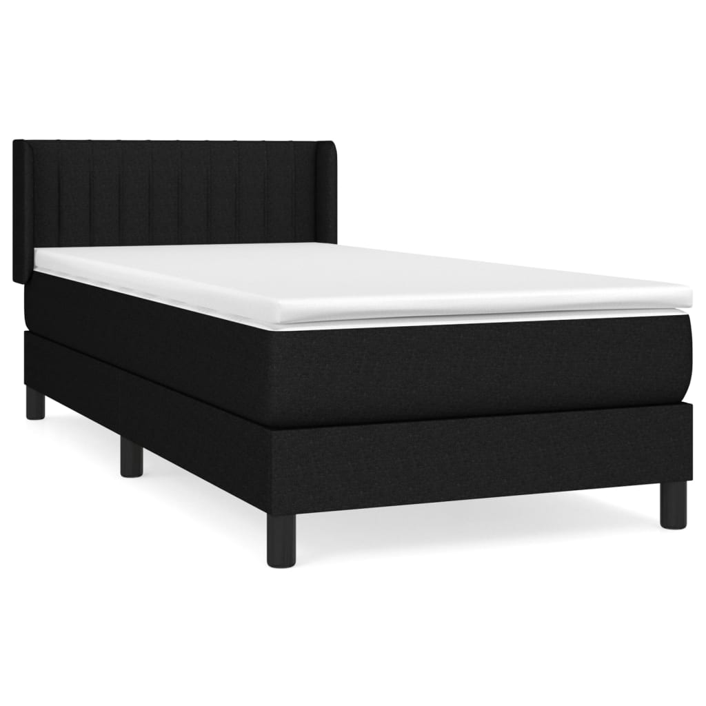 Giroletto a Molle con Materasso Nero 80x200 cm inTessuto | homemem39