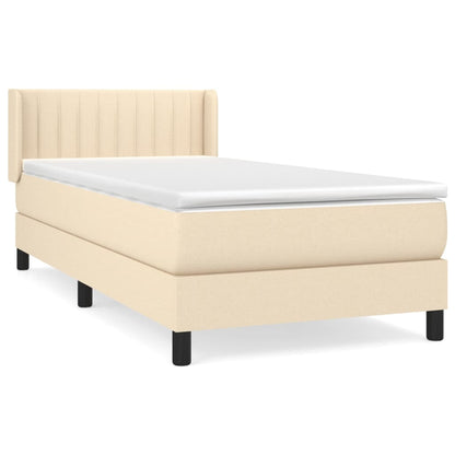 Giroletto a Molle con Materasso Crema 80x200 cm inTessuto