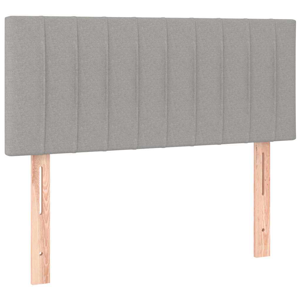 Giroletto a Molle con Materasso Grigio Chiaro 90x190 cm Tessuto