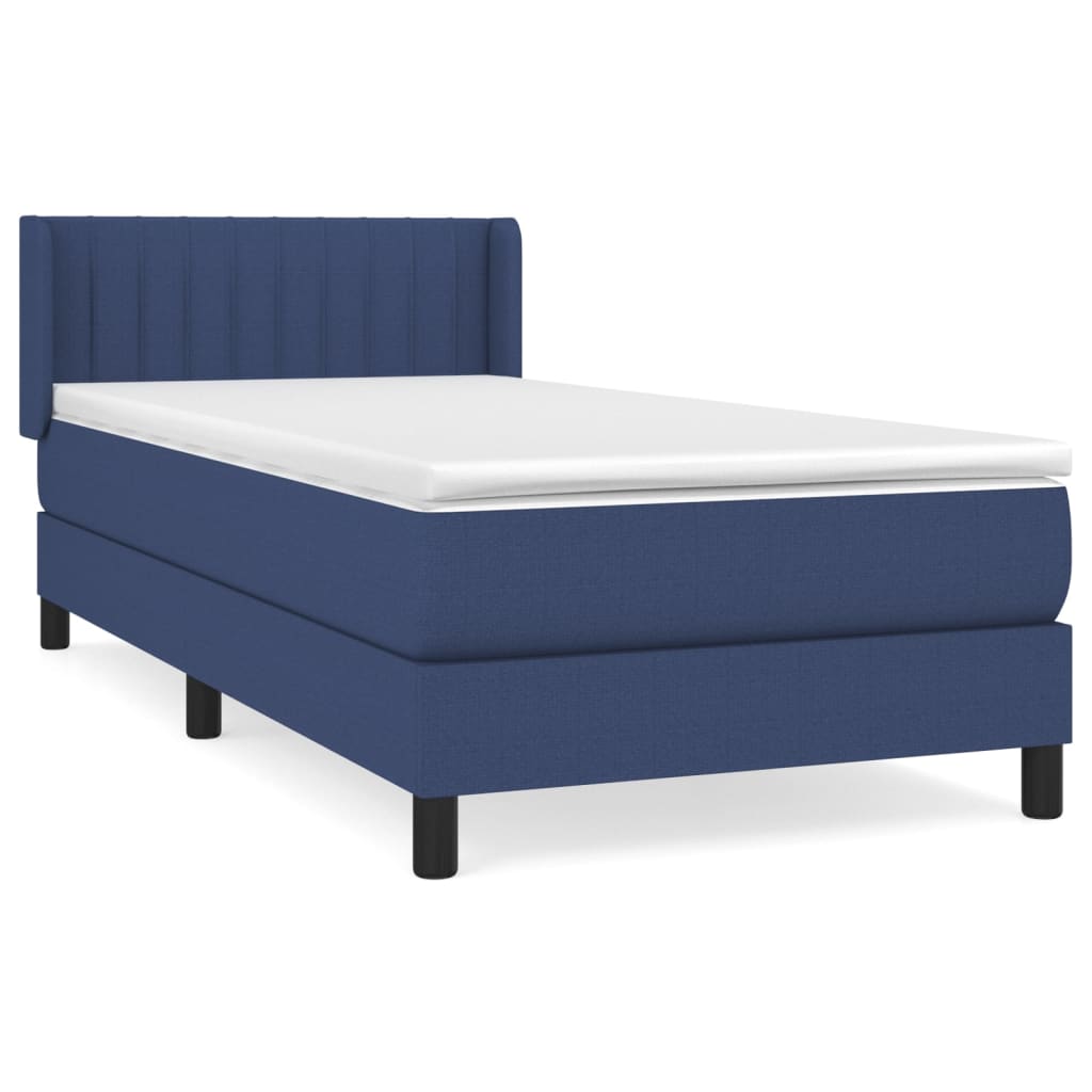 Giroletto a Molle con Materasso Blu 90x190 cm in Tessuto | homemem39
