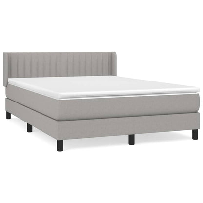 Giroletto a Molle con Materasso Grigio Chiaro 140x200cm Tessuto | homemem39