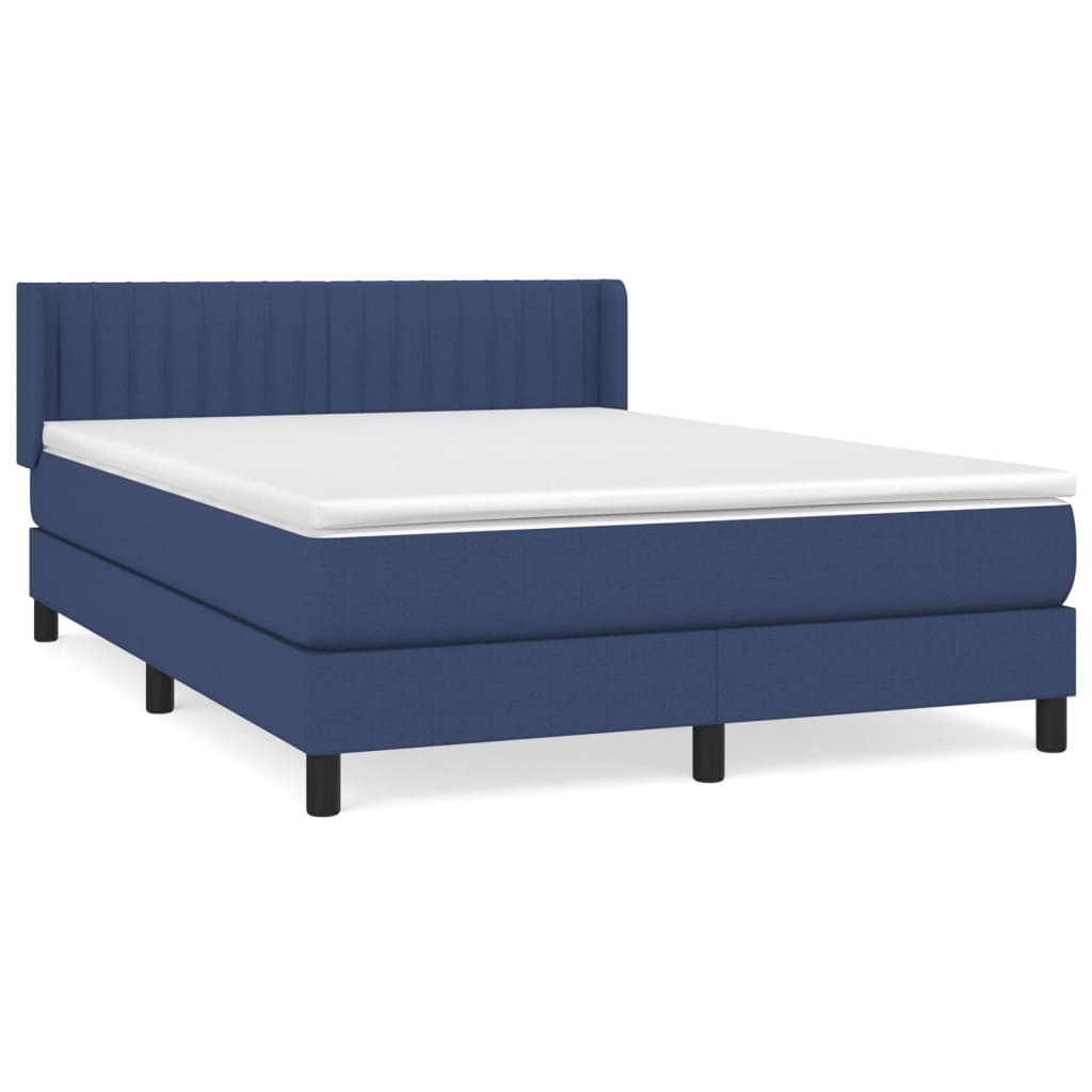 Giroletto a Molle con Materasso Blu 140x200 cm in Tessuto | homemem39