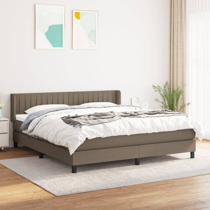 Giroletto a Molle con Materasso Tortora 160x200 cm in Tessuto | homemem39