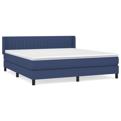 Giroletto a Molle con Materasso Blu 160x200 cm in Tessuto | homemem39