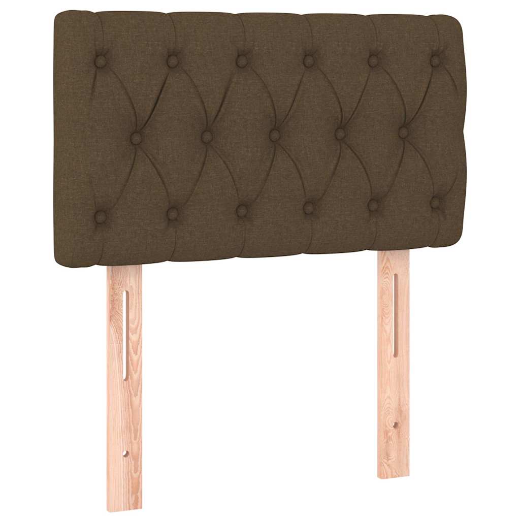 Giroletto a Molle con Materasso Marrone Scuro 80x200 cm Tessuto
