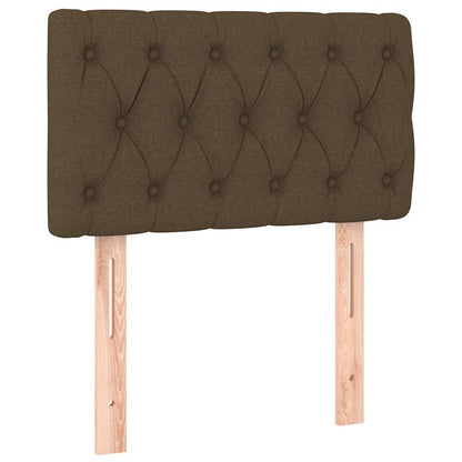 Giroletto a Molle con Materasso Marrone Scuro 80x200 cm Tessuto
