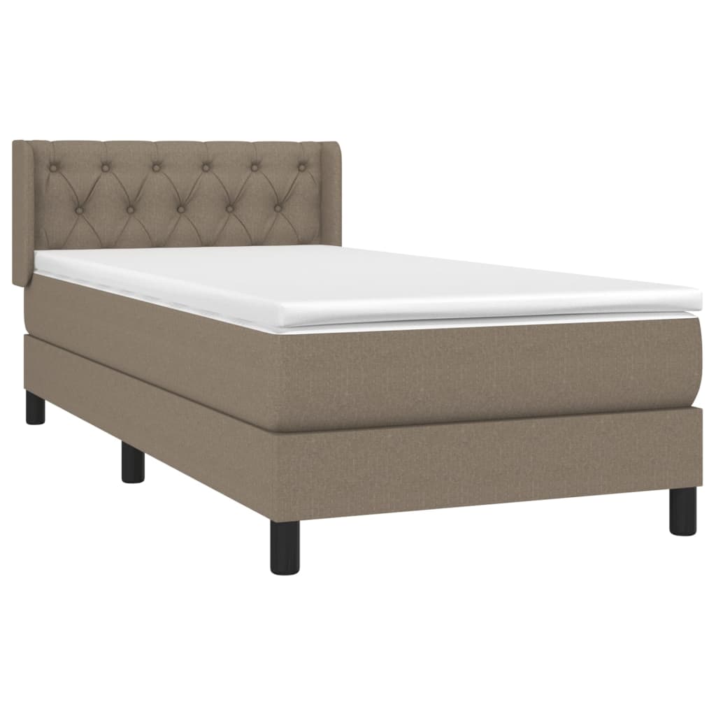 Giroletto a Molle con Materasso Tortora 80x200 cm inTessuto | homemem39