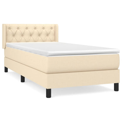 Giroletto a Molle con Materasso Crema 80x200 cm inTessuto | homemem39