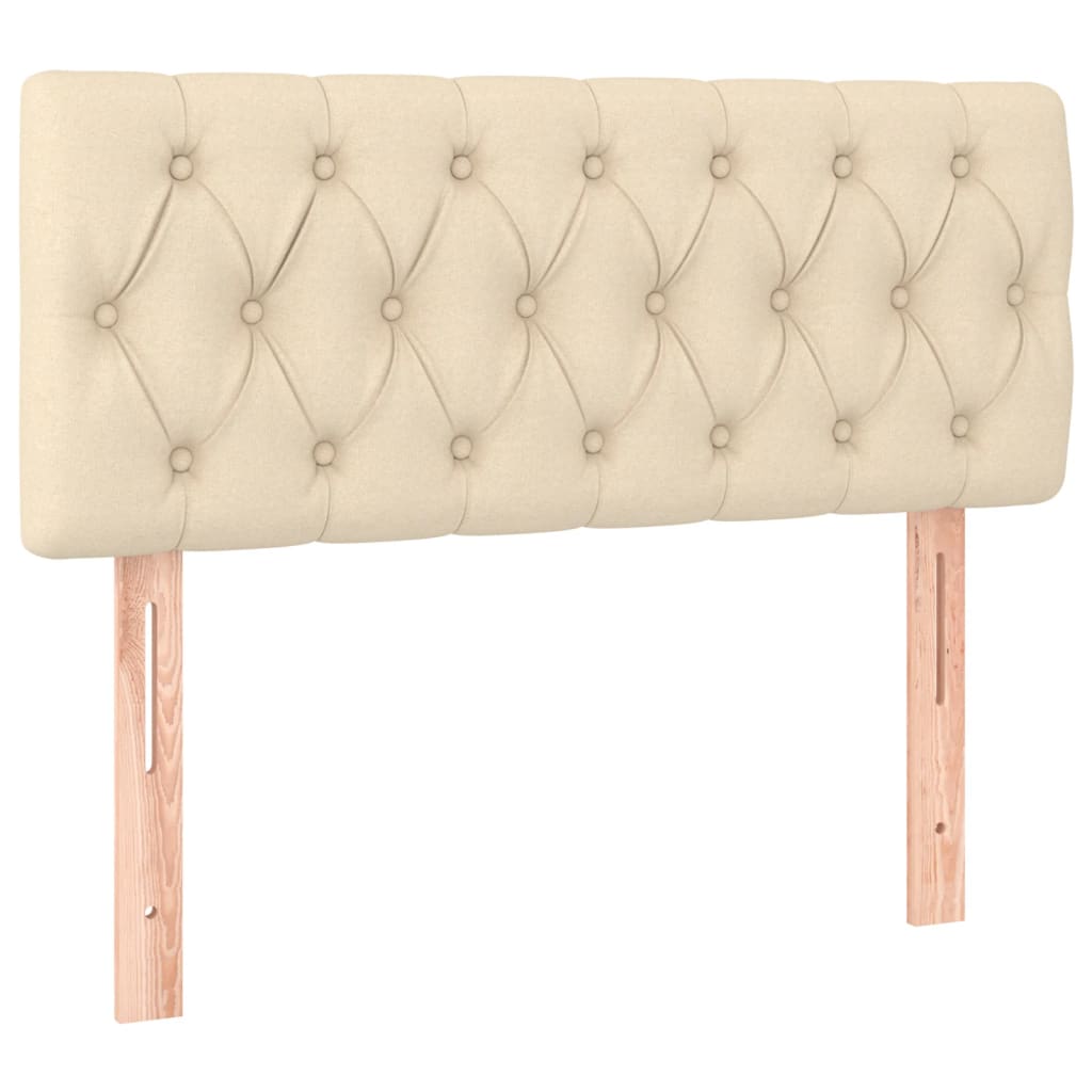Giroletto a Molle con Materasso Crema 90x190 cm in Tessuto | homemem39