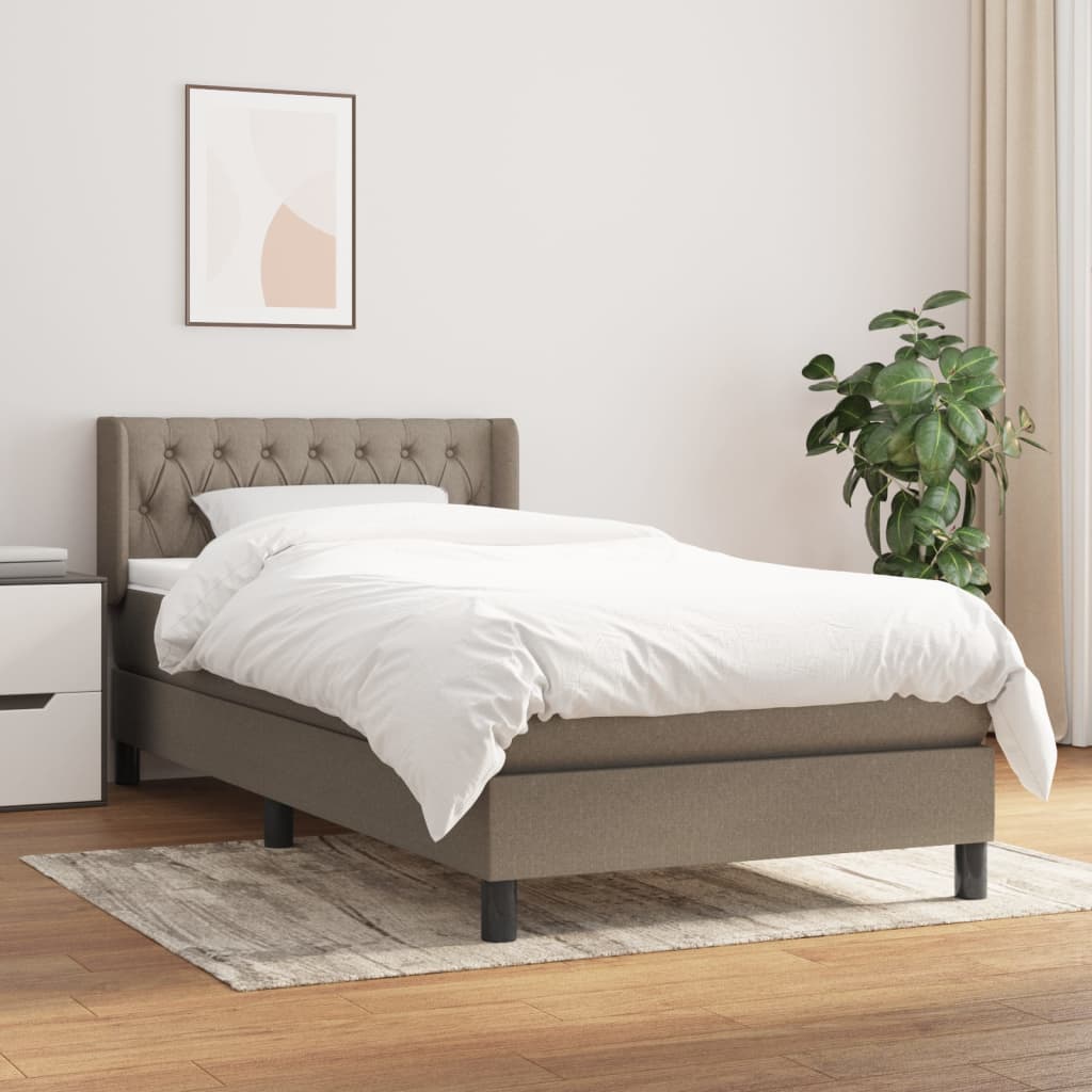 Giroletto a Molle con Materasso Tortora 100x200 cm in Tessuto | homemem39