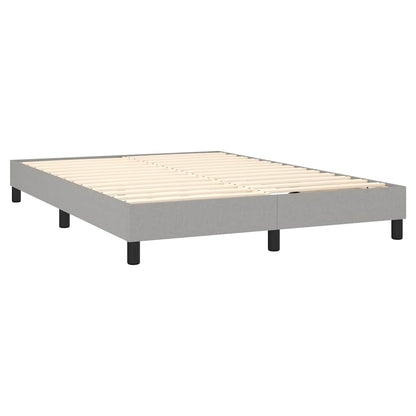 Giroletto a Molle con Materasso Grigio Chiaro 140x190cm Tessuto