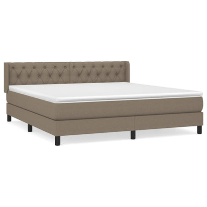 Giroletto a Molle con Materasso Tortora 160x200 cm in Tessuto | homemem39