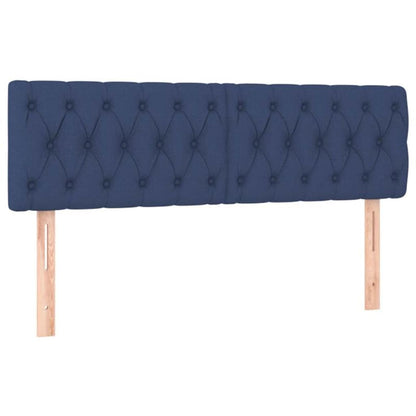 Giroletto a Molle con Materasso Blu 160x200 cm in Tessuto