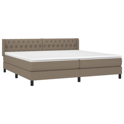 Giroletto a Molle con Materasso Tortora 200x200 cm in Tessuto | homemem39