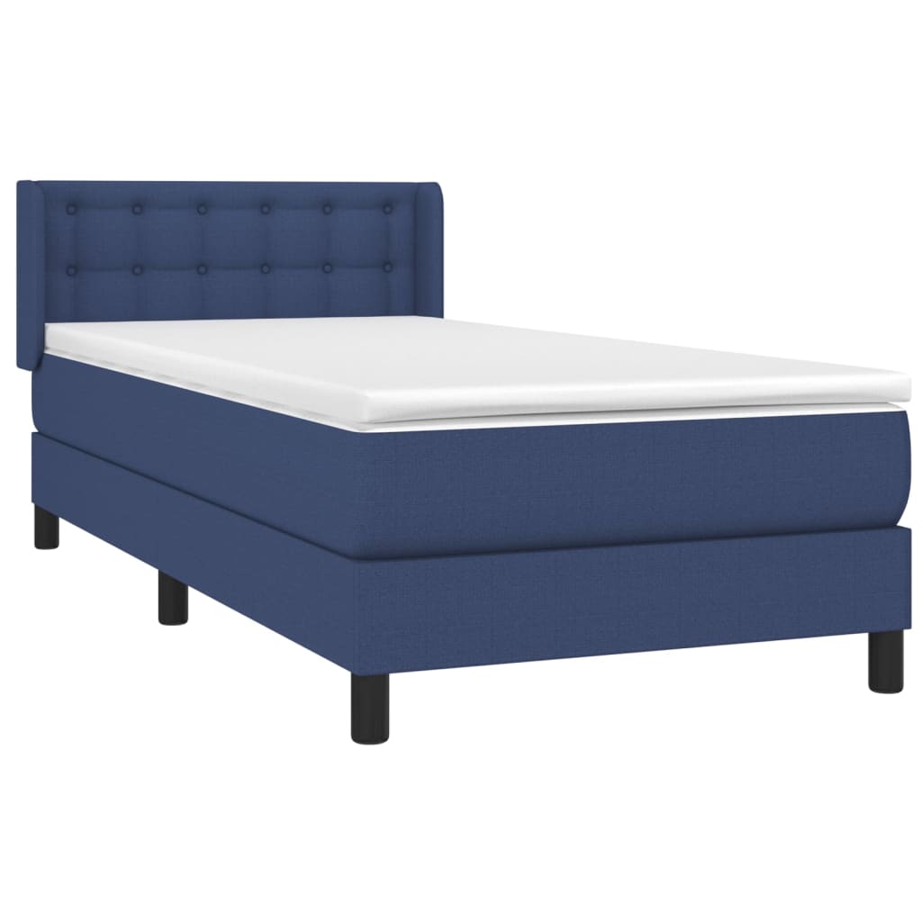 Giroletto a Molle con Materasso Blu 80x200 cm inTessuto | homemem39