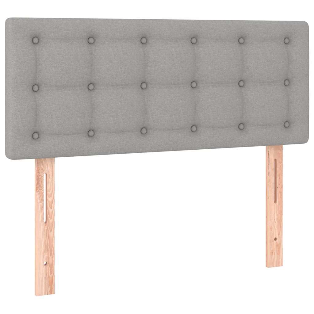 Giroletto a Molle con Materasso Grigio Chiaro 90x190 cm Tessuto
