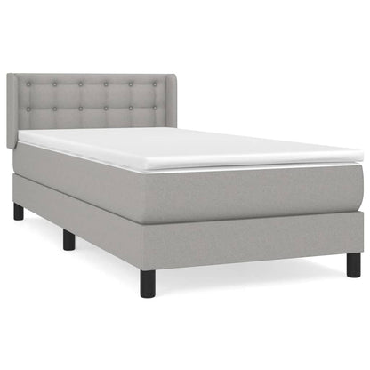 Giroletto a Molle con Materasso Grigio Chiaro 90x200 cm Tessuto | homemem39