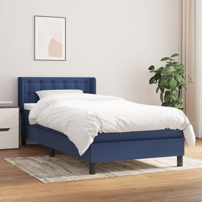 Giroletto a Molle con Materasso Blu 100x200 cm in Tessuto | homemem39