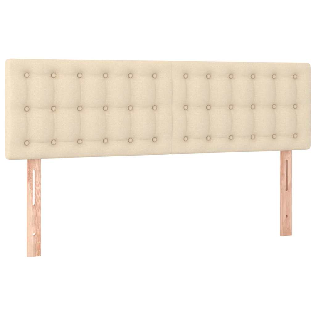Giroletto a Molle con Materasso Crema 140x19 cm in Tessuto