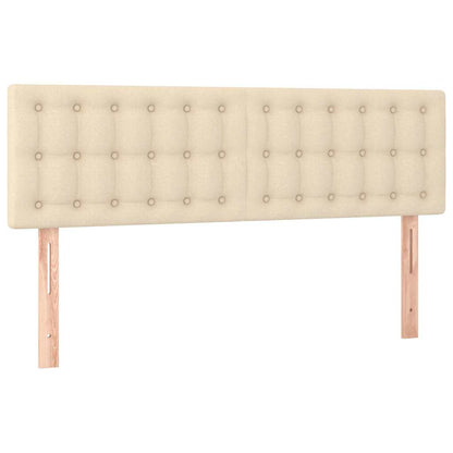 Giroletto a Molle con Materasso Crema 140x19 cm in Tessuto