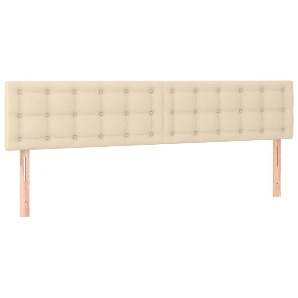 Giroletto a Molle con Materasso Crema 160x200 cm in Tessuto | homemem39