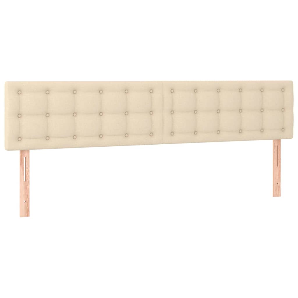 Giroletto a Molle con Materasso Crema 180x200 cm in Tessuto