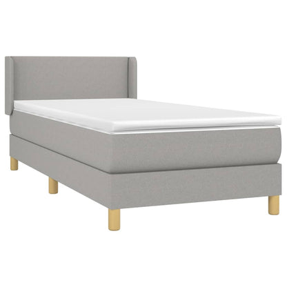 Giroletto a Molle con Materasso Grigio Chiaro 80x200 cm Tessuto | homemem39
