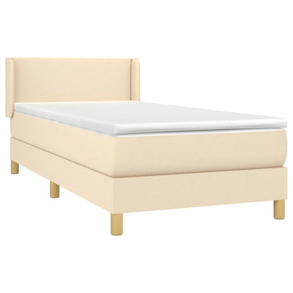Giroletto a Molle con Materasso Crema 80x200 cm inTessuto | homemem39