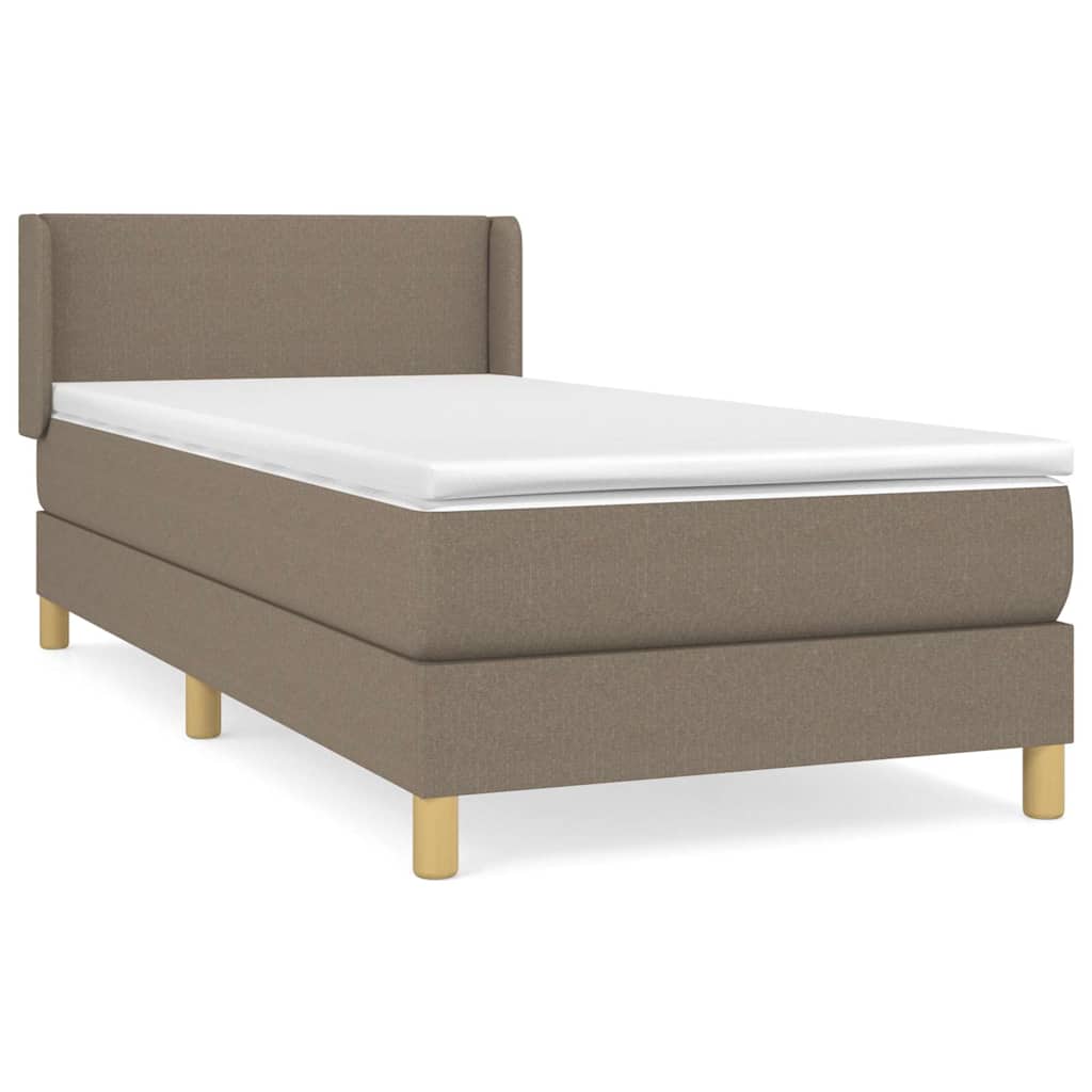 Giroletto a Molle con Materasso Tortora 90x190 cm in Tessuto