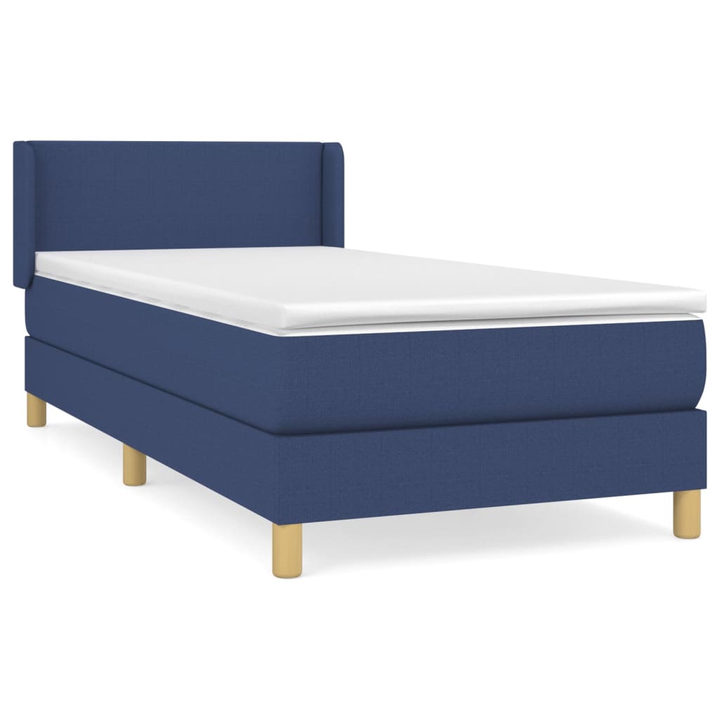 Giroletto a Molle con Materasso Blu 90x200 cm inTessuto | homemem39