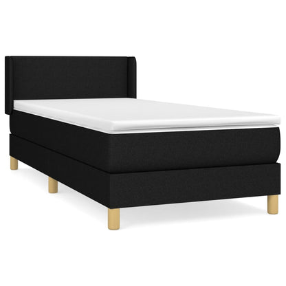 Giroletto a Molle con Materasso Nero 100x200 cm in Tessuto | homemem39