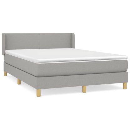 Giroletto a Molle con Materasso Grigio Chiaro 140x200cm Tessuto | homemem39