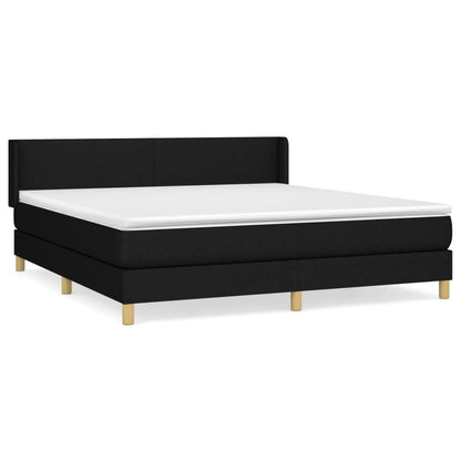 Giroletto a Molle con Materasso Nero 160x200 cm in Tessuto | homemem39
