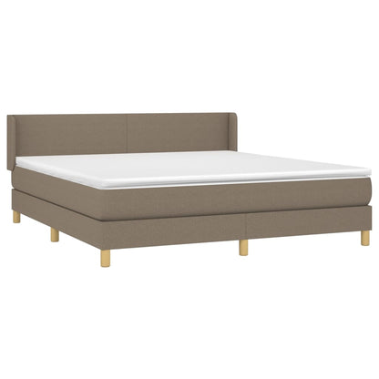 Giroletto a Molle con Materasso Tortora 160x200 cm in Tessuto | homemem39