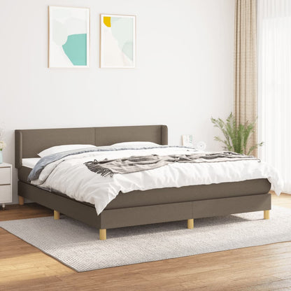 Giroletto a Molle con Materasso Tortora 160x200 cm in Tessuto | homemem39