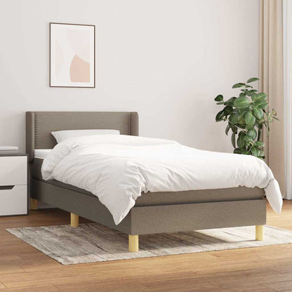 Giroletto a Molle con Materasso Tortora 90x190 cm in Tessuto