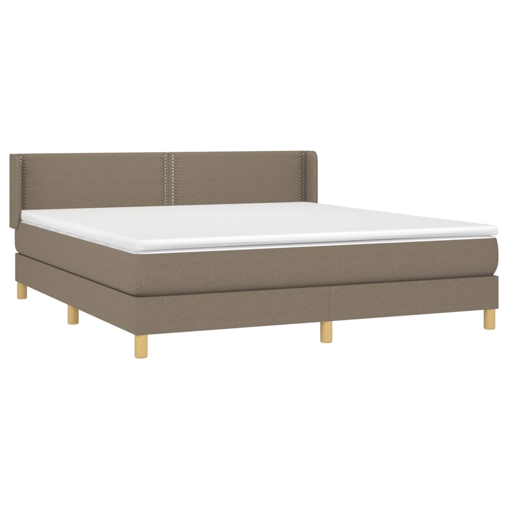 Giroletto a Molle con Materasso Tortora 180x200 cm in Tessuto | homemem39
