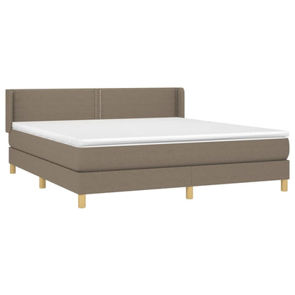 Giroletto a Molle con Materasso Tortora 180x200 cm in Tessuto | homemem39