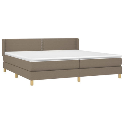 Giroletto a Molle con Materasso Tortora 200x200 cm in Tessuto | homemem39
