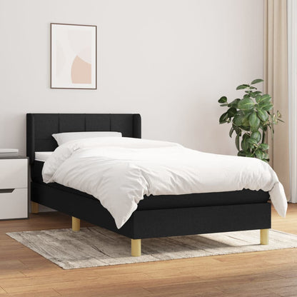 Giroletto a Molle con Materasso Nero 80x200 cm inTessuto | homemem39