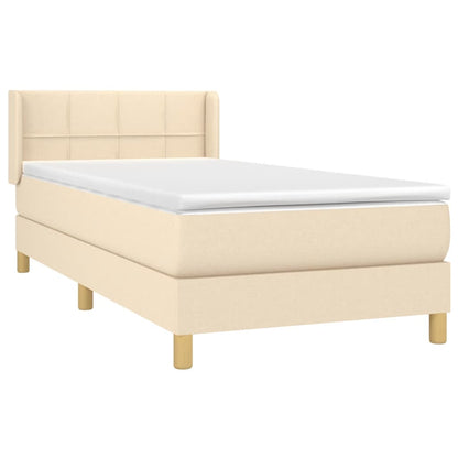 Giroletto a Molle con Materasso Crema 80x200 cm inTessuto | homemem39