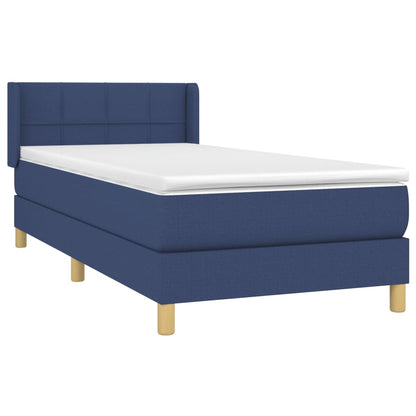 Giroletto a Molle con Materasso Blu 90x190 cm in Tessuto | homemem39