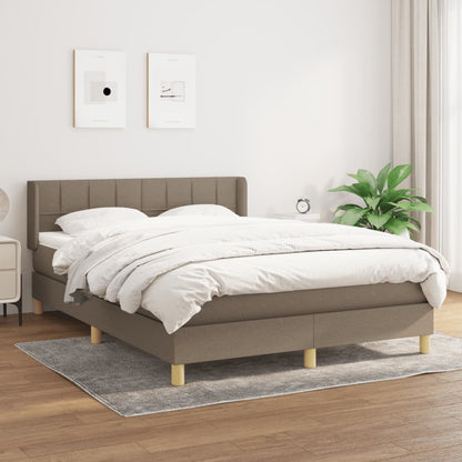 Giroletto a Molle con Materasso Tortora 140x200 cm in Tessuto | homemem39