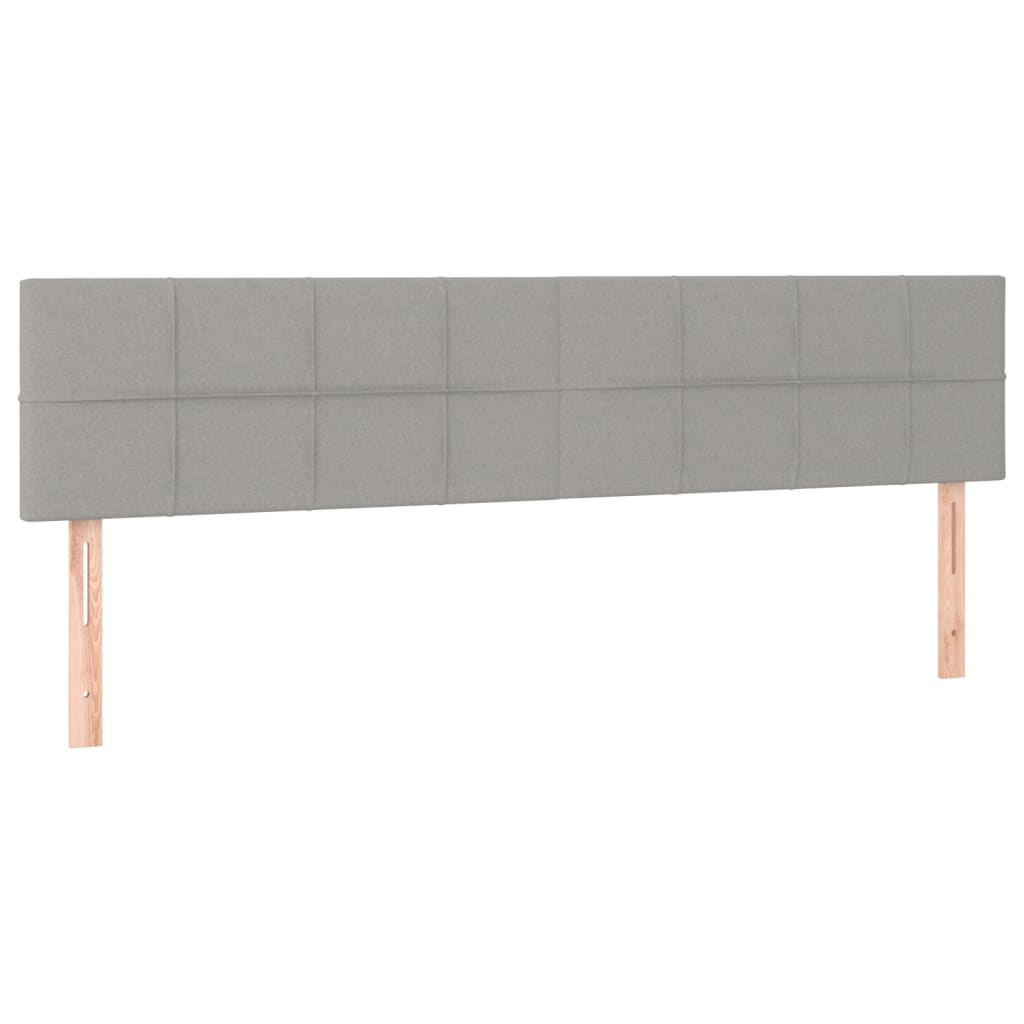 Giroletto a Molle con Materasso Grigio Chiaro 200x200cm Tessuto | homemem39