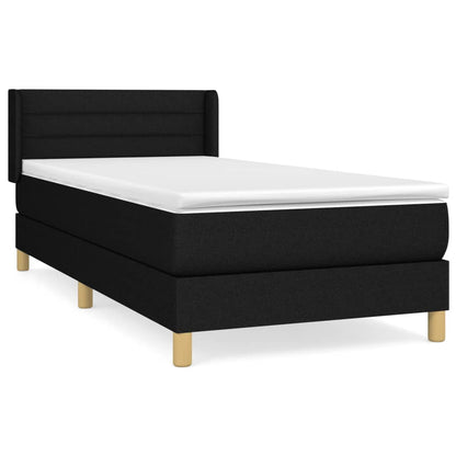 Giroletto a Molle con Materasso Nero 80x200 cm inTessuto | homemem39