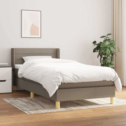 Giroletto a Molle con Materasso Tortora 90x190 cm in Tessuto