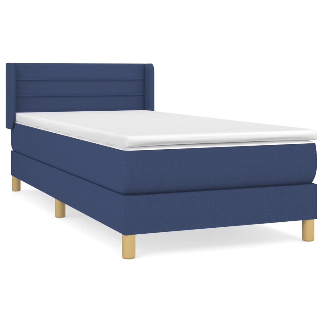 Giroletto a Molle con Materasso Blu 90x190 cm in Tessuto | homemem39