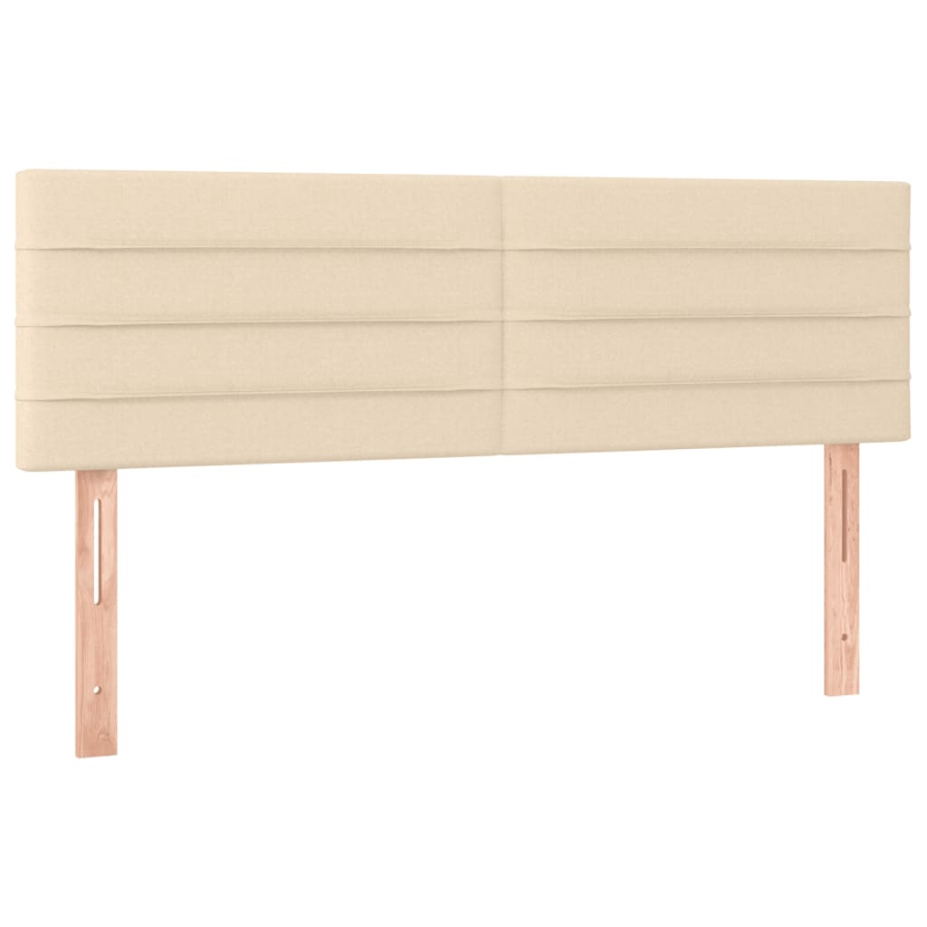 Giroletto a Molle con Materasso Crema 140x200 cm in Tessuto | homemem39