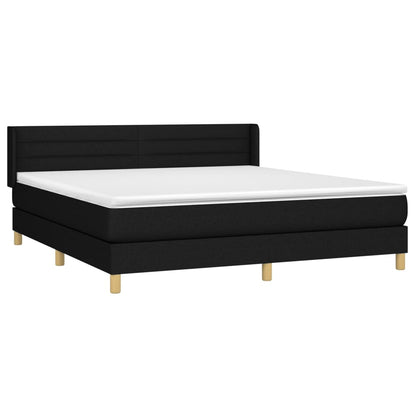 Giroletto a Molle con Materasso Nero 180x200 cm in Tessuto | homemem39